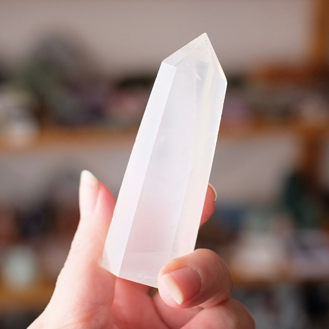 Girasol Quartz Point | Milky Moon Quartz Tower