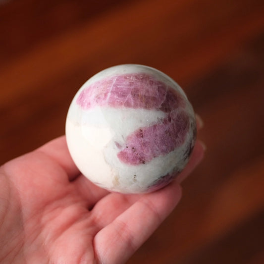 Pink Tourmaline + Lepidolite Sphere | Unicorn Stone Crystal Sphere