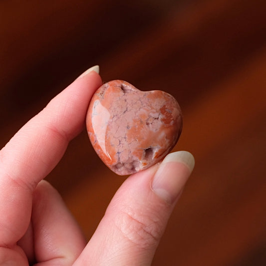 Cotton Candy Agate Heart | Pink Agate Crystal Heart