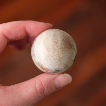 Sunstone & Moonstone Sphere | Flashy Blue Moonstone Crystal Sphere