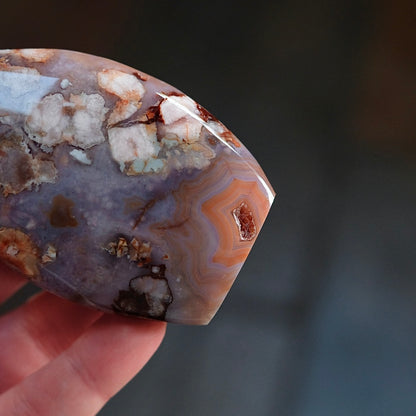 Flower Agate Freeform | Pretty Flower Agate Crystal Flame