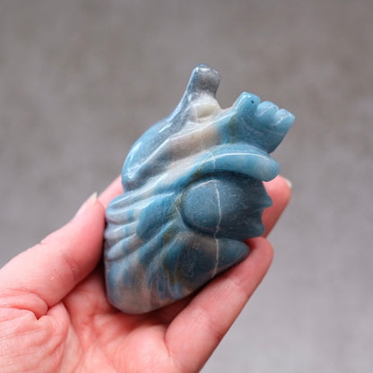 Trolleite Anatomical Heart Carving | Human Crystal Heart