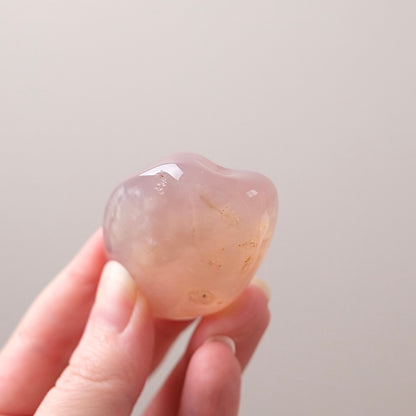 Pink Chalcedony Palm | Chalcedony Pocket Stone