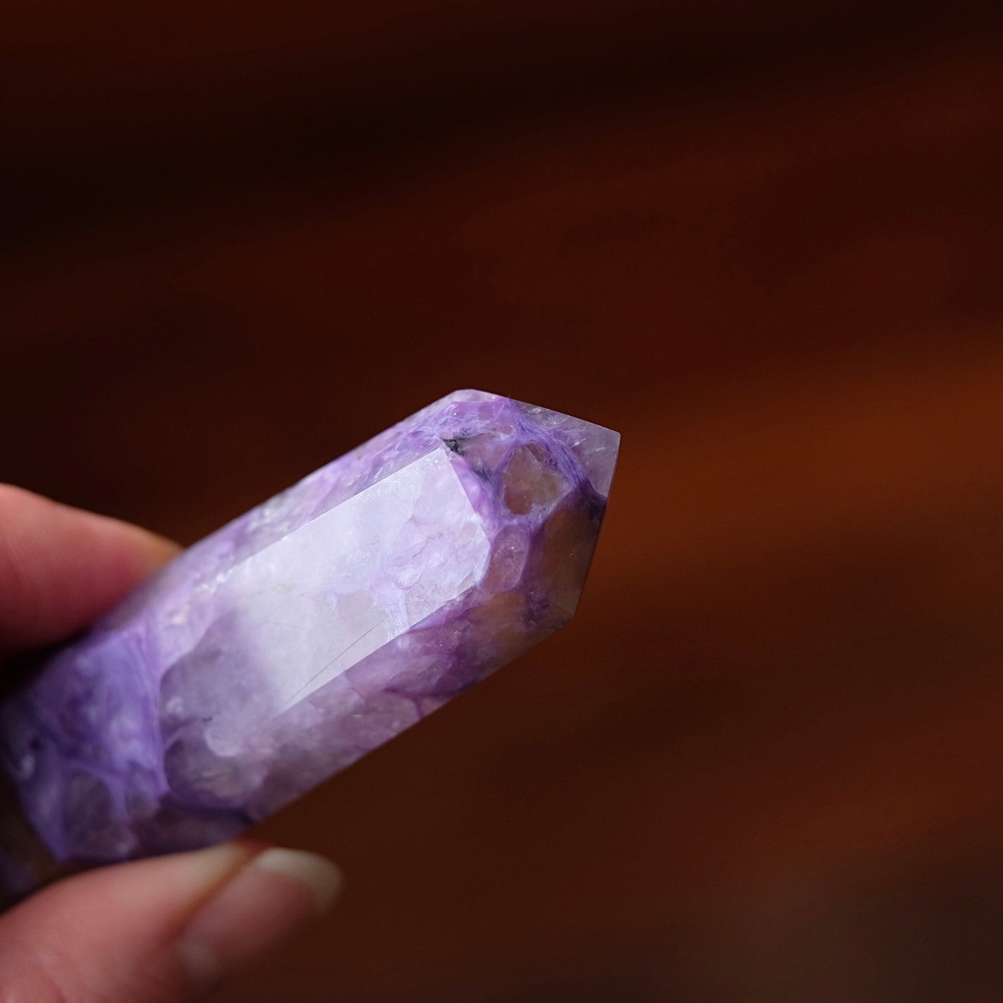 High Grade Charoite Point | Purple Charoite Crystal Tower