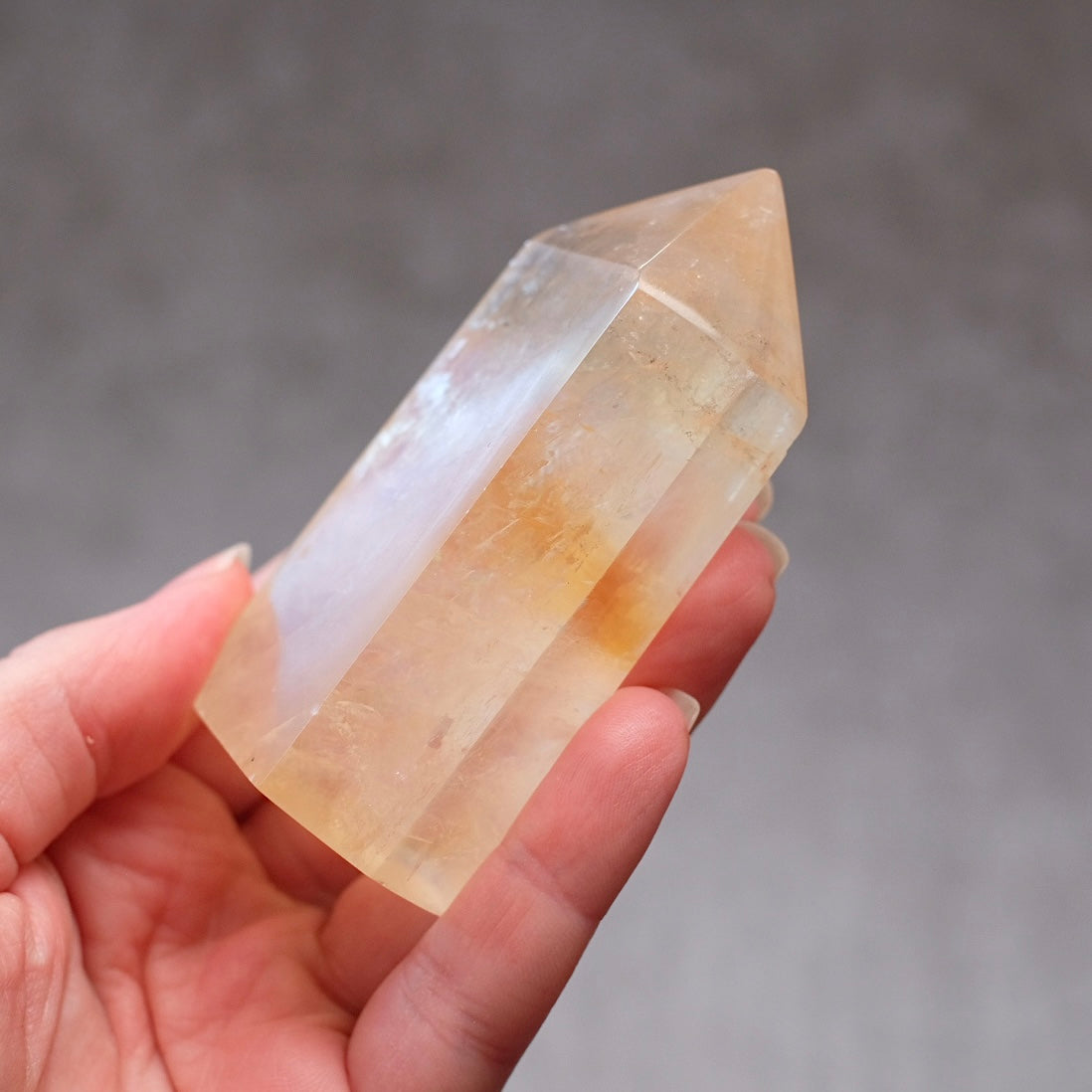 Honey Calcite Tower | Golden Optical Calcite Crystal Point
