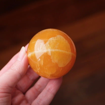 Orange Calcite Sphere | Calcite Crystal Sphere