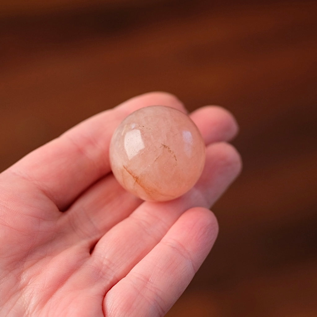 Peach Morganite Sphere | Pink Beryl | Small Crystal Sphere