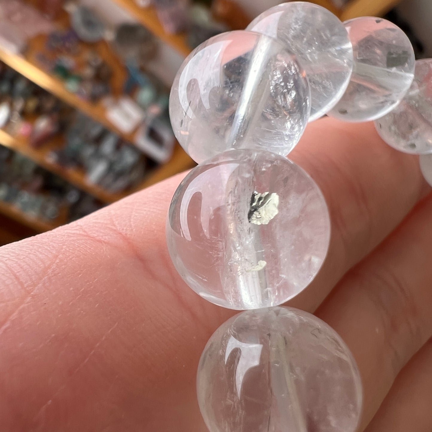 Pyrite in Quartz Bracelet | Quartz Crystal Bracelet