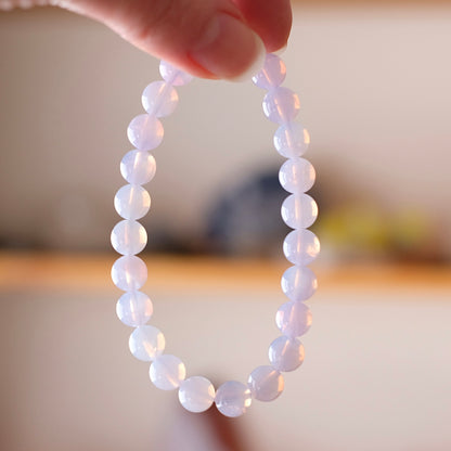 Lavender Moon Quartz Bracelet | Crystal Stretch Bracelet