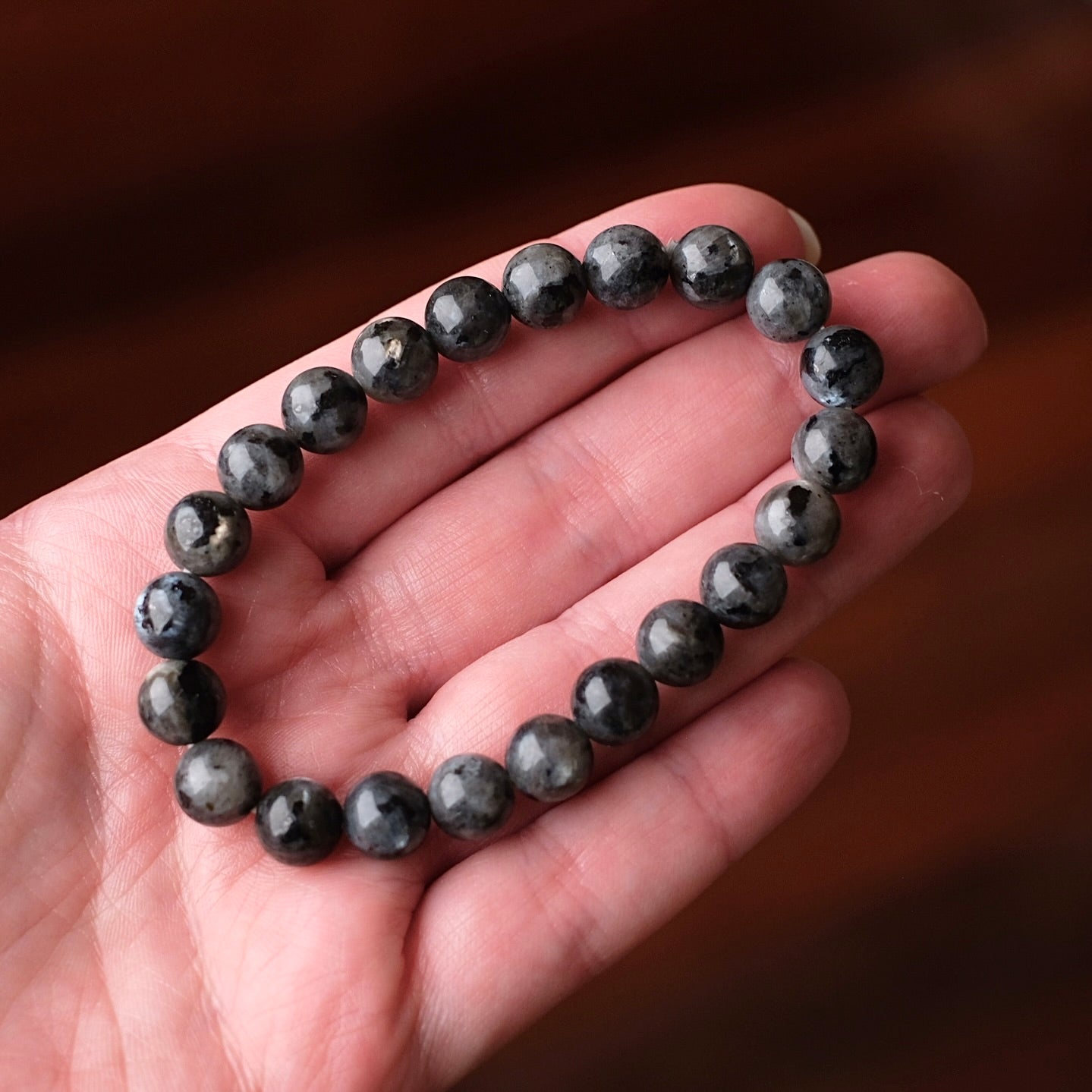 Larvikite Bracelet | Crystal Stretch Bracelet