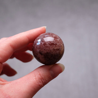 Tanzberry Quartz Crystal Sphere | Red Aventurine Sphere