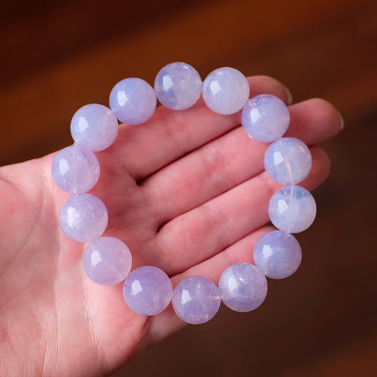 Jumbo Lavender Moon Quartz Bracelet | Crystal Stretch Bracelet