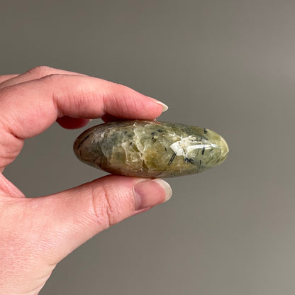 Prehnite Palm | Prehnite & Epidote Crystal Palm