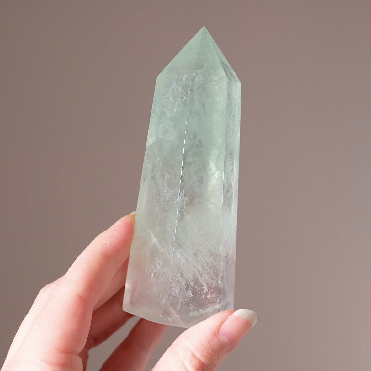 Mint Fluorite Tower | Green Fluorite Crystal Point