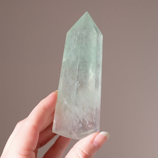 Mint Fluorite Tower | Green Fluorite Crystal Point