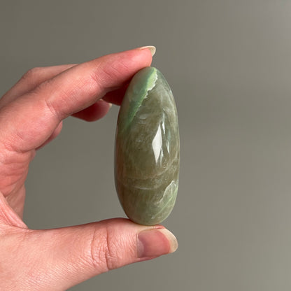 Garnierite Palm | Green Moonstone Crystal Palm Stone