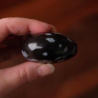 Snowflake Obsidian Palm | Obsidian Crystal Palmstone
