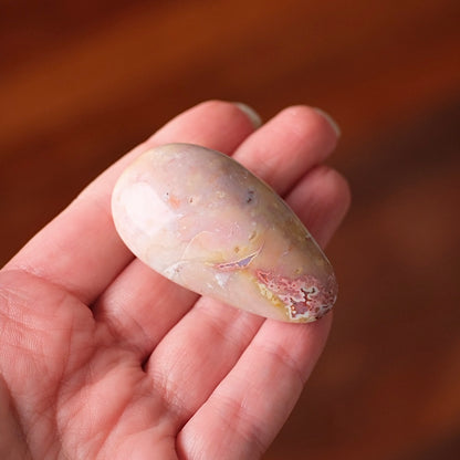Pink Ocean Jasper Palm | OJ Crystal Pocket Stone
