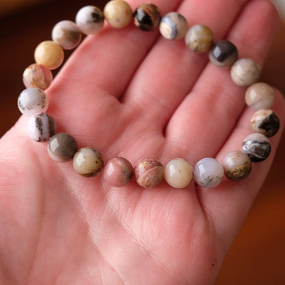 Peruvian Pink Opal Bracelet | Pink Opal Stretch Bracelet