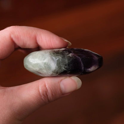 Feather Fluorite Palm | Snowflake Rainbow Fluorite Crystal