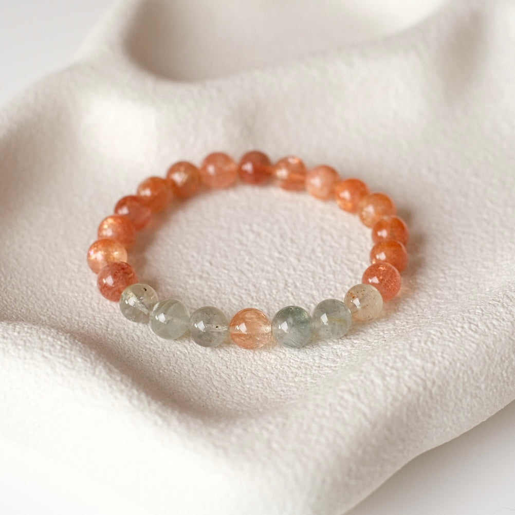 Rare Arusha Sunstone Bracelet | Beryl + Sunstone Crystal Bracelet