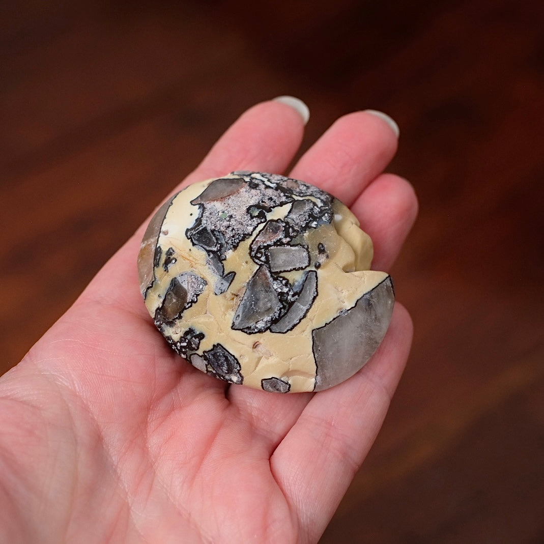 Mosaic Quartz Palm | Mosaic Chalcedony Crystal Palmstone