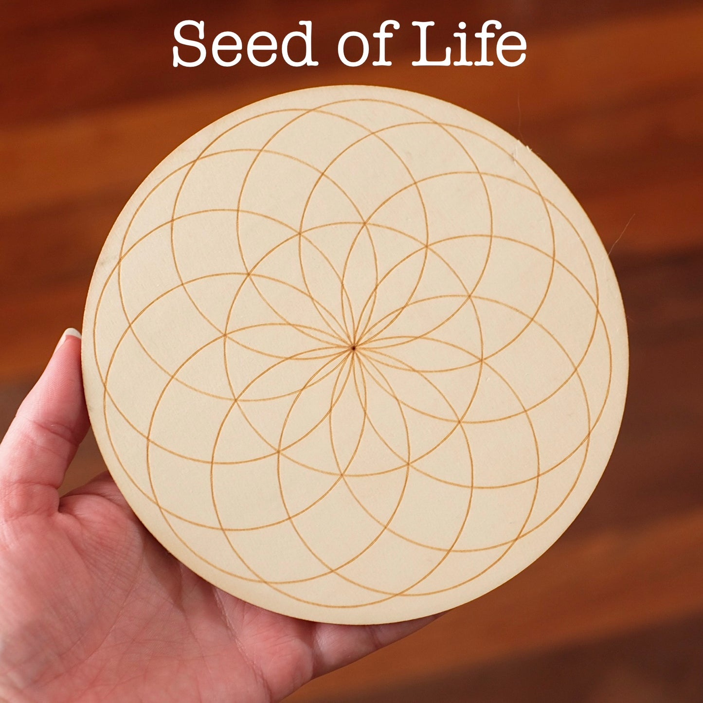 Crystal Grid Board | Sacred Geometry | Wood Gridding Board