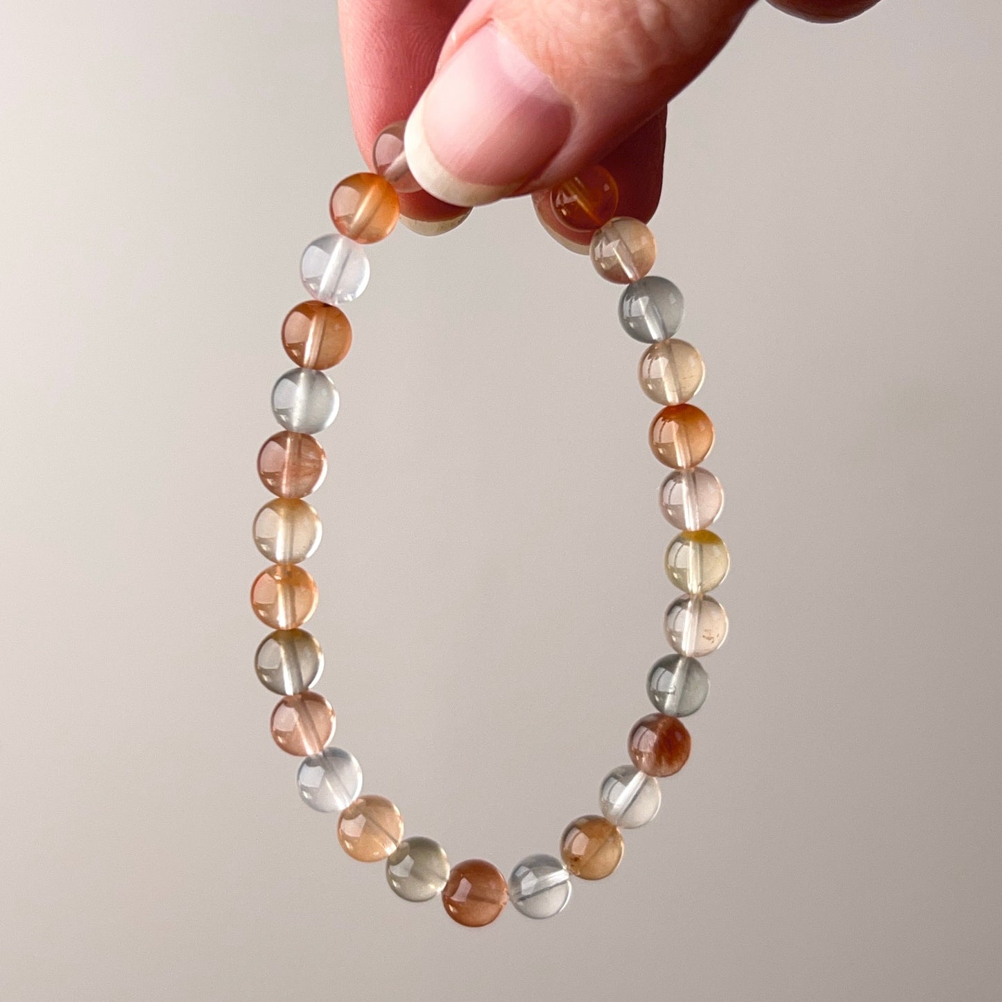 Amphibole Quartz Bracelet | Rabbit Hair Crystal Stretch Bracelet