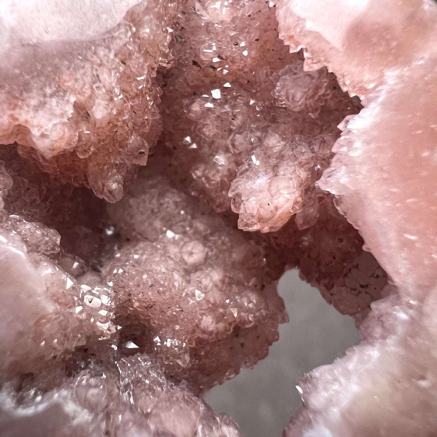 Pink Amethyst + Flower Agate Palm | Pink Amethyst Crystal Palm Stone