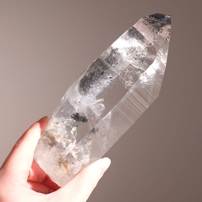 XL Black Phantom Lemurian Quartz Point | Black Lemurian Seed Crystal