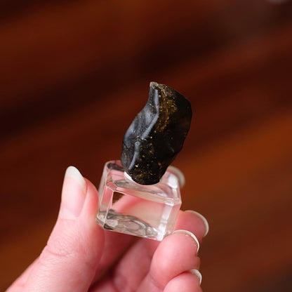 Libyan Desert Glass Specimen | Dark Libyan Desert Glass Crystal