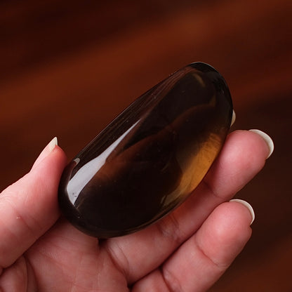 Rare Smokey Citrine Palm with Star Asterism | Crystal Palmstone