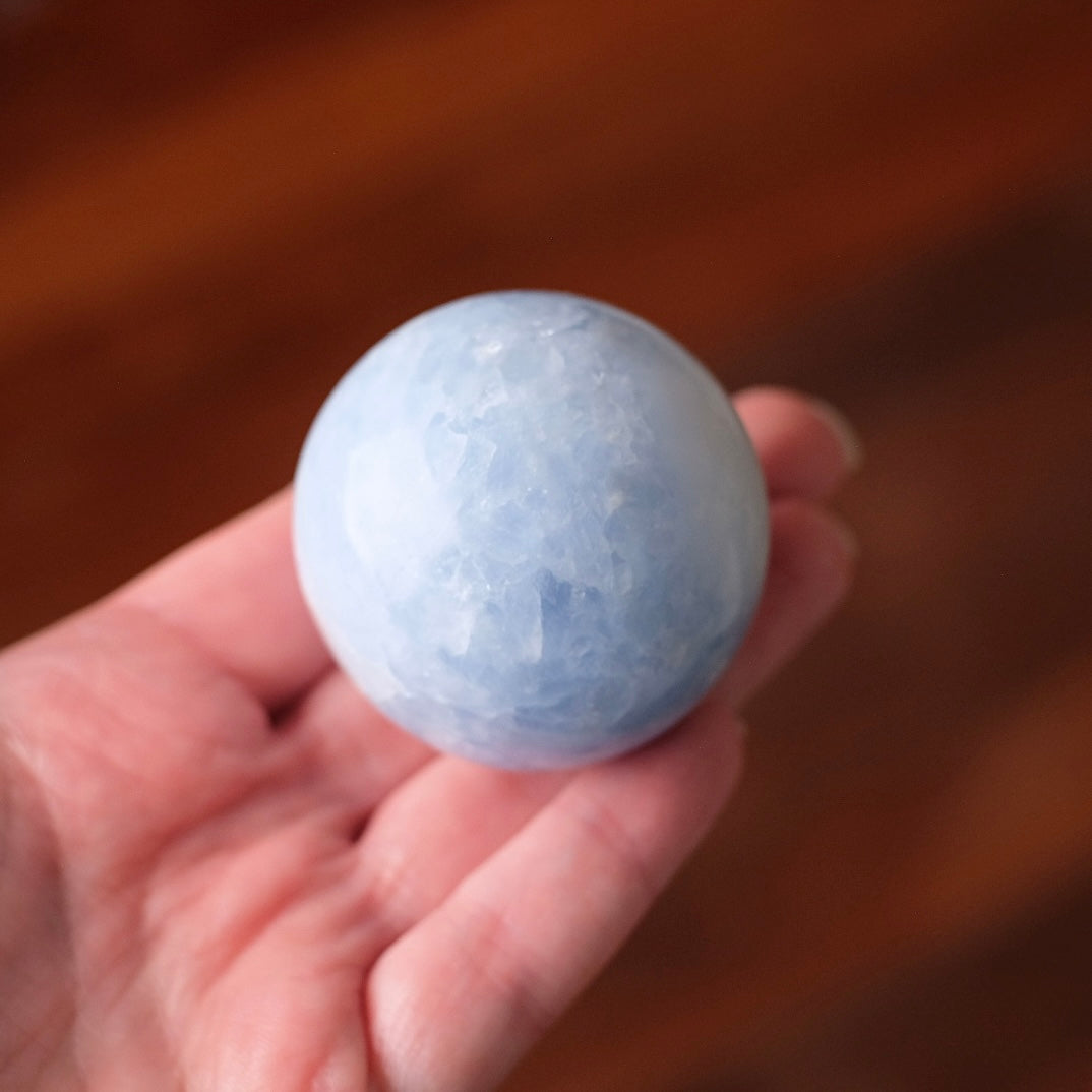 Blue Calcite Sphere | Calcite Crystal Sphere