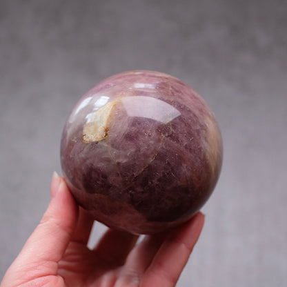 Purple Rose Quartz Sphere | Lavender Rose Quartz Crystal Sphere