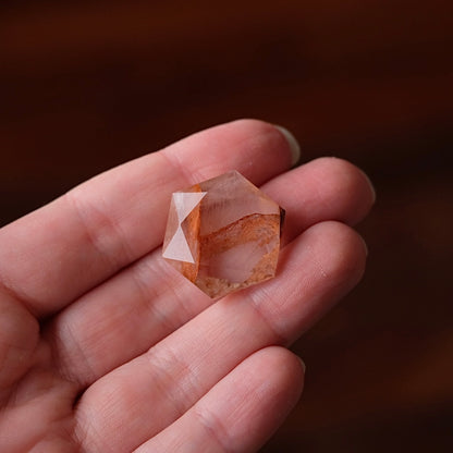 Fire Quartz Hexagon | Crystal Jewel | Star of David