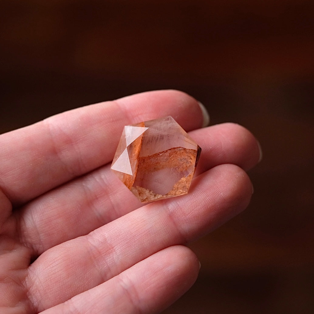 Fire Quartz Hexagon | Crystal Jewel | Star of David