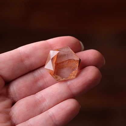 Fire Quartz Hexagon | Crystal Jewel | Star of David