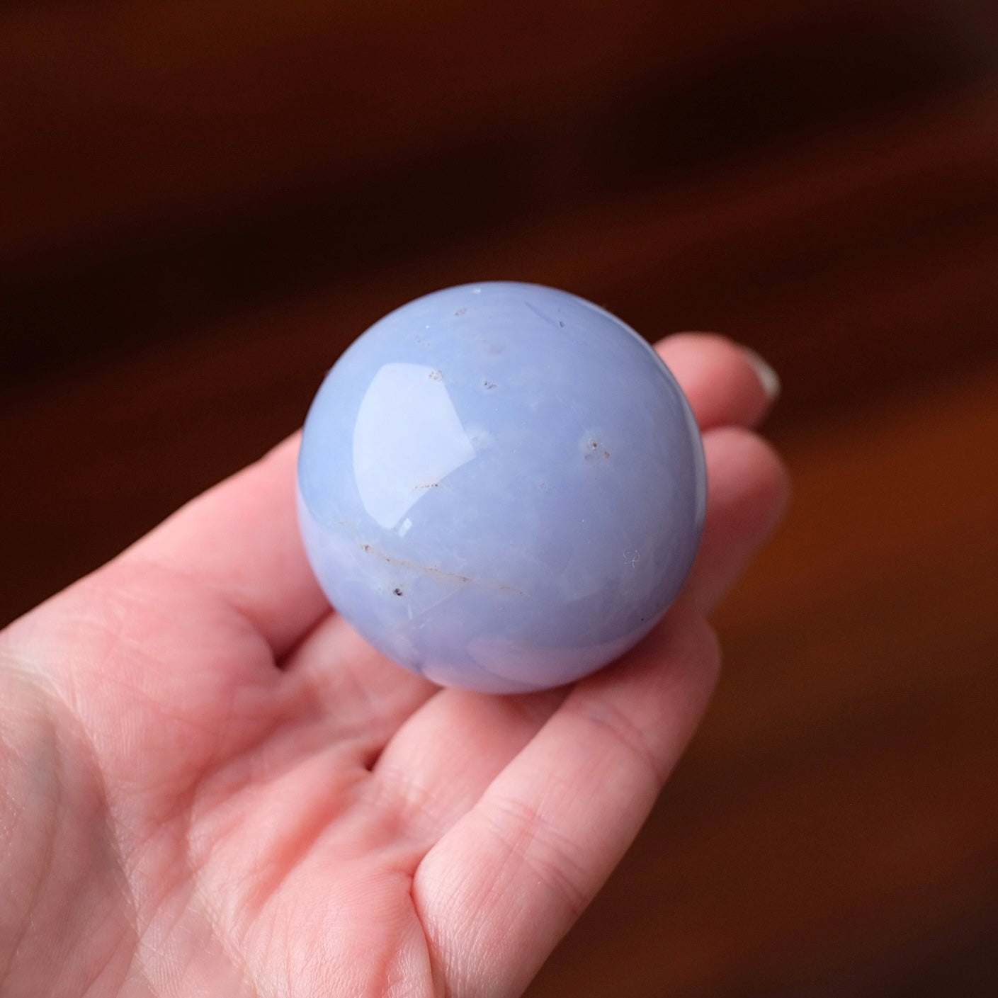 Blue Chalcedony Sphere | Chalcedony Crystal Sphere