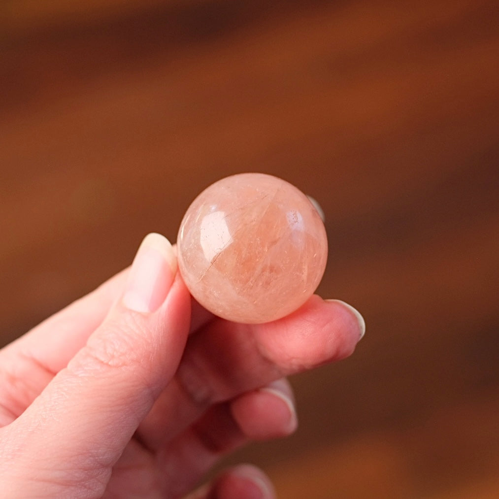 Peach Morganite Sphere | Pink Beryl | Small Crystal Sphere