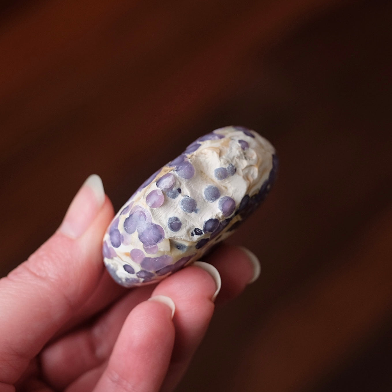 Grape Agate Palm | Grape Agate Crystal Palm Stone