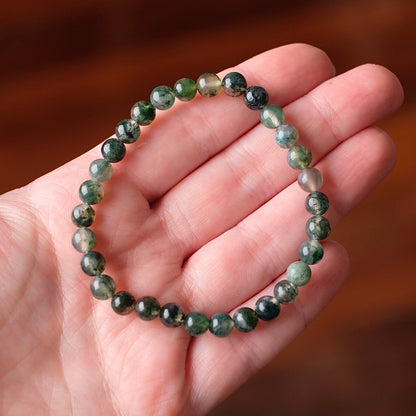Moss Agate Bracelet | Agate Crystal Bracelet