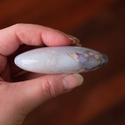 Flower Agate & Quartz Palm | Flower Agate Crystal Palm Stone