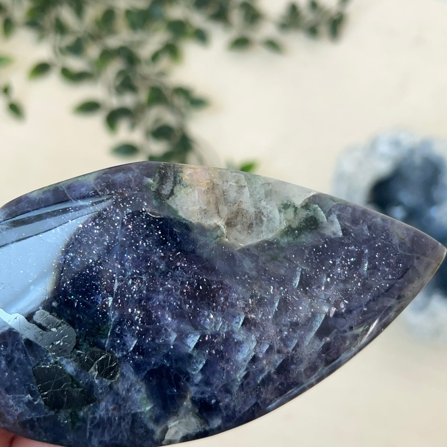 Iolite & Sunstone Freeform | Blood Iolite Crystal Freeform