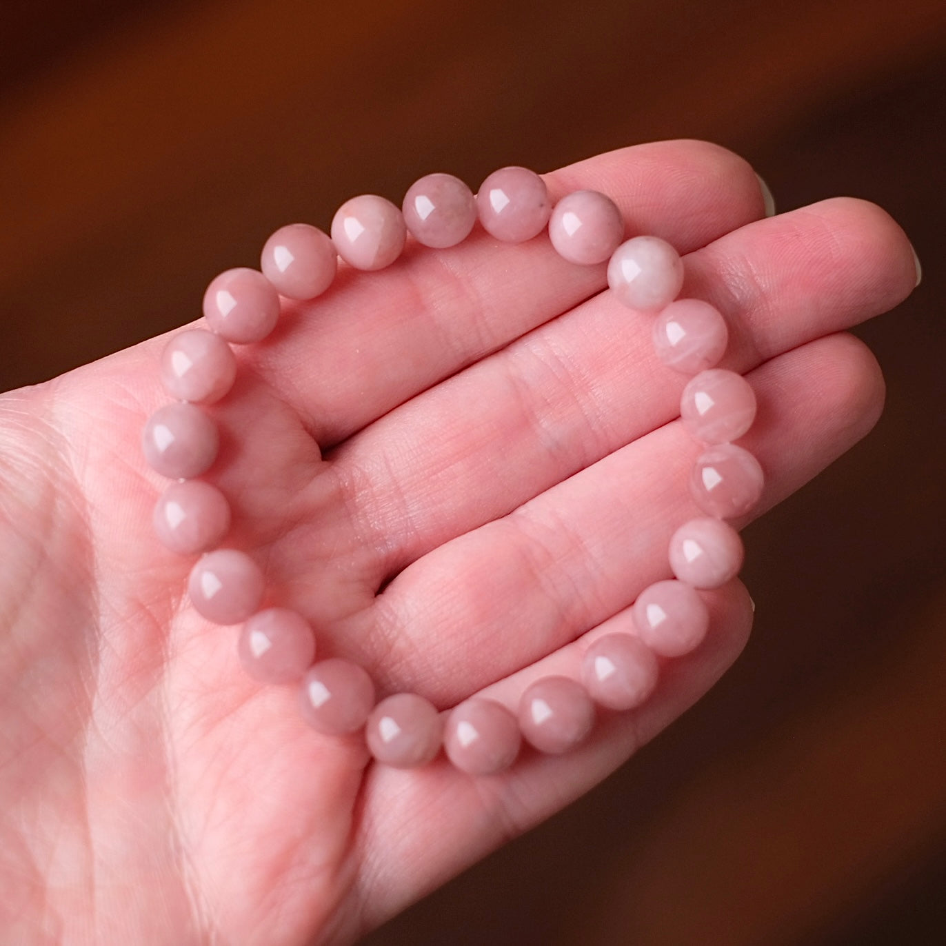 Guava Quartz Crystal Bracelet | Rare Pink Quartz Bracelet