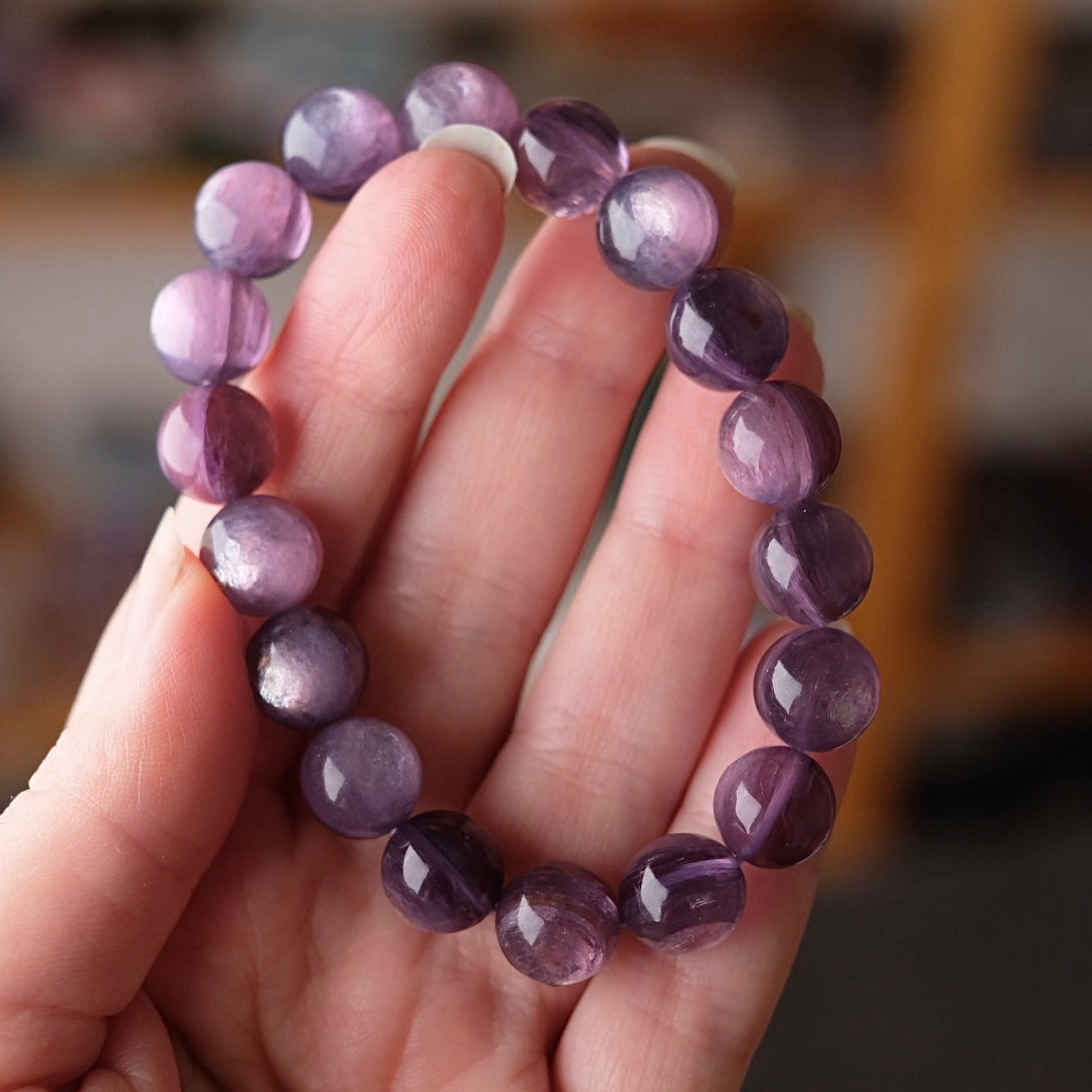 Gem Lepidolite Bracelet | High Quality Gem Lepidolite Stretch Bracelet