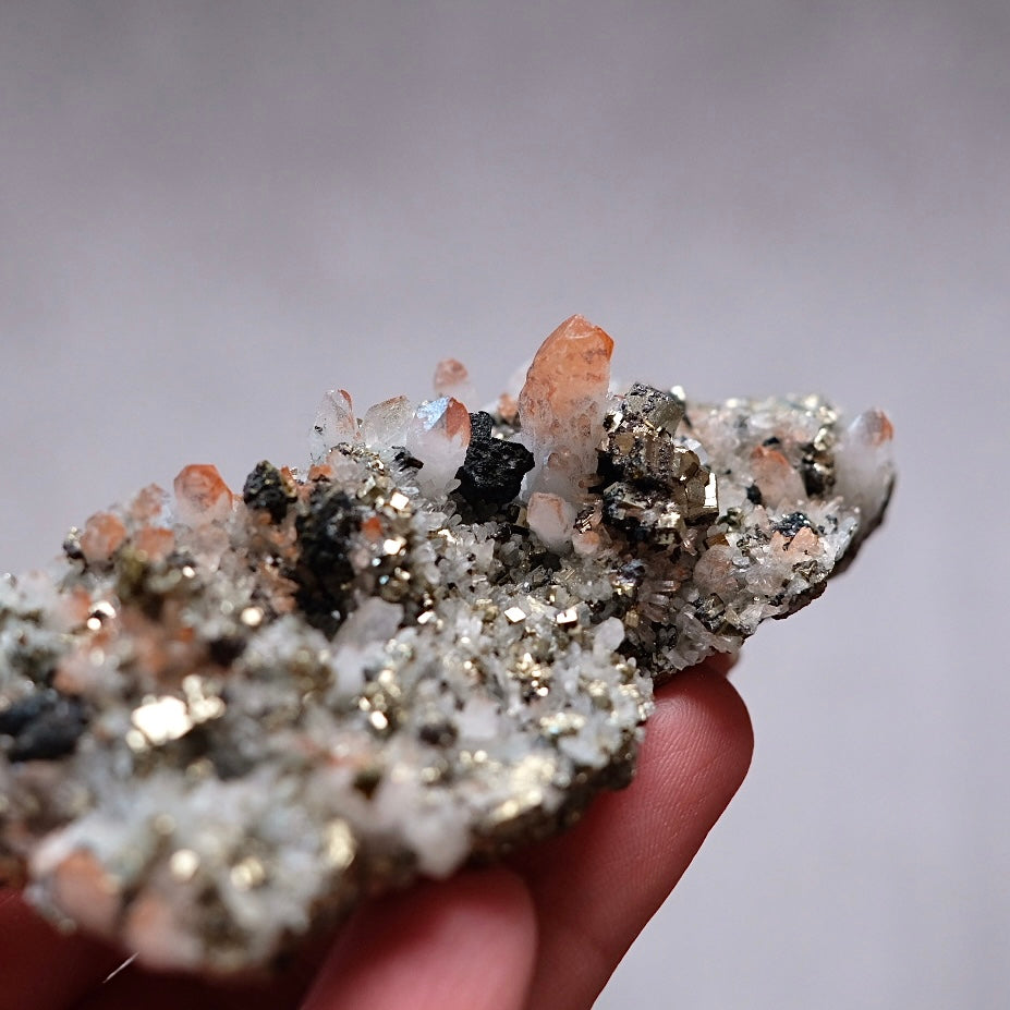 Red Quartz + Pyrite Cluster | Hematite Quartz Natural Crystal Cluster