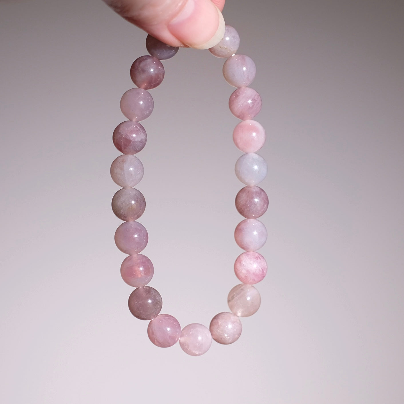 Lavender Rose Quartz Bracelet | Crystal Stretch Bracelet