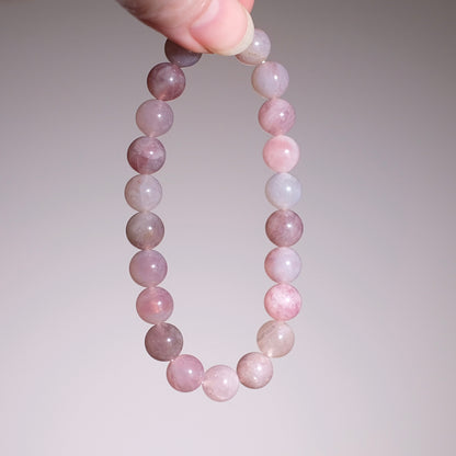Lavender Rose Quartz Bracelet | Crystal Stretch Bracelet