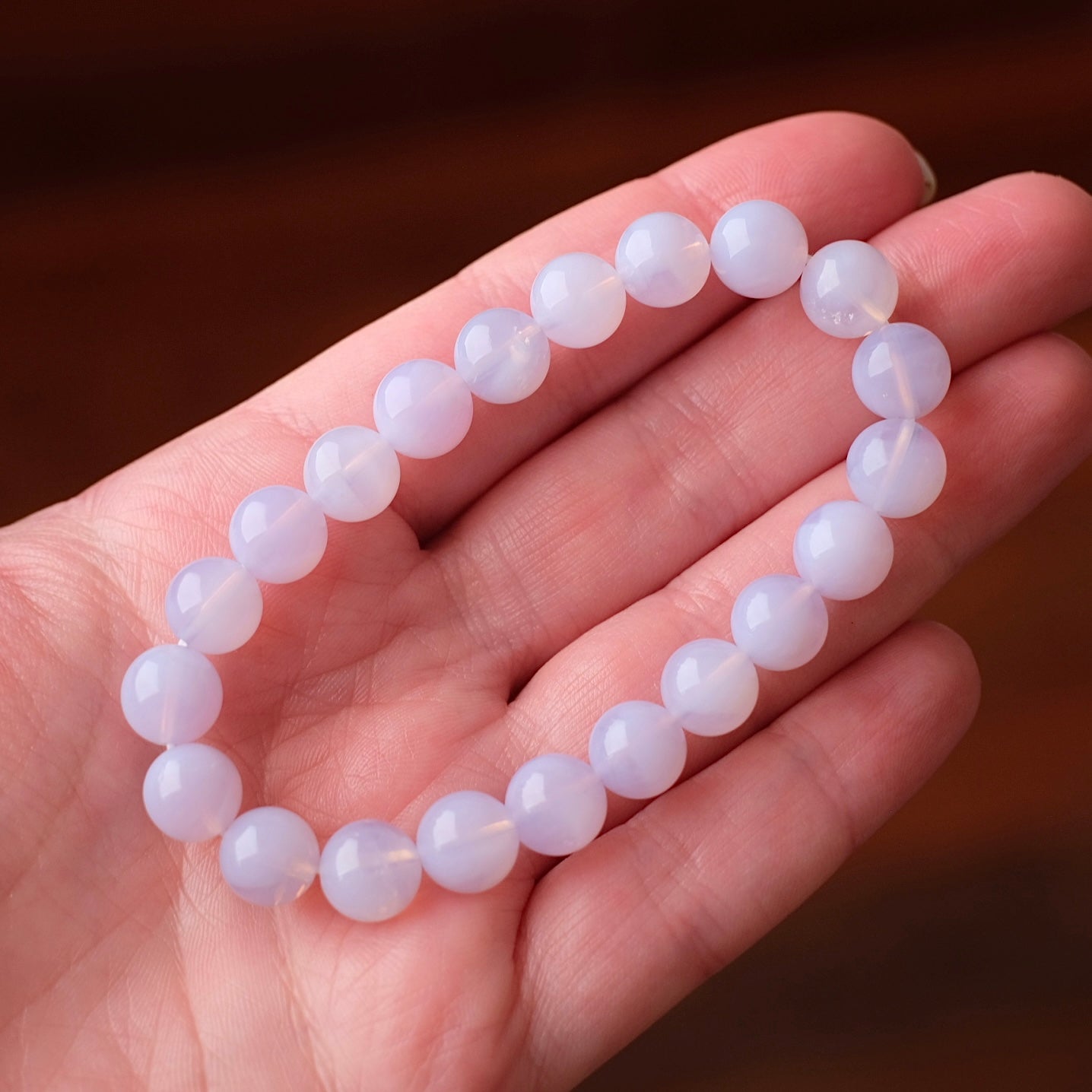 Lavender Moon Quartz Bracelet | Crystal Stretch Bracelet