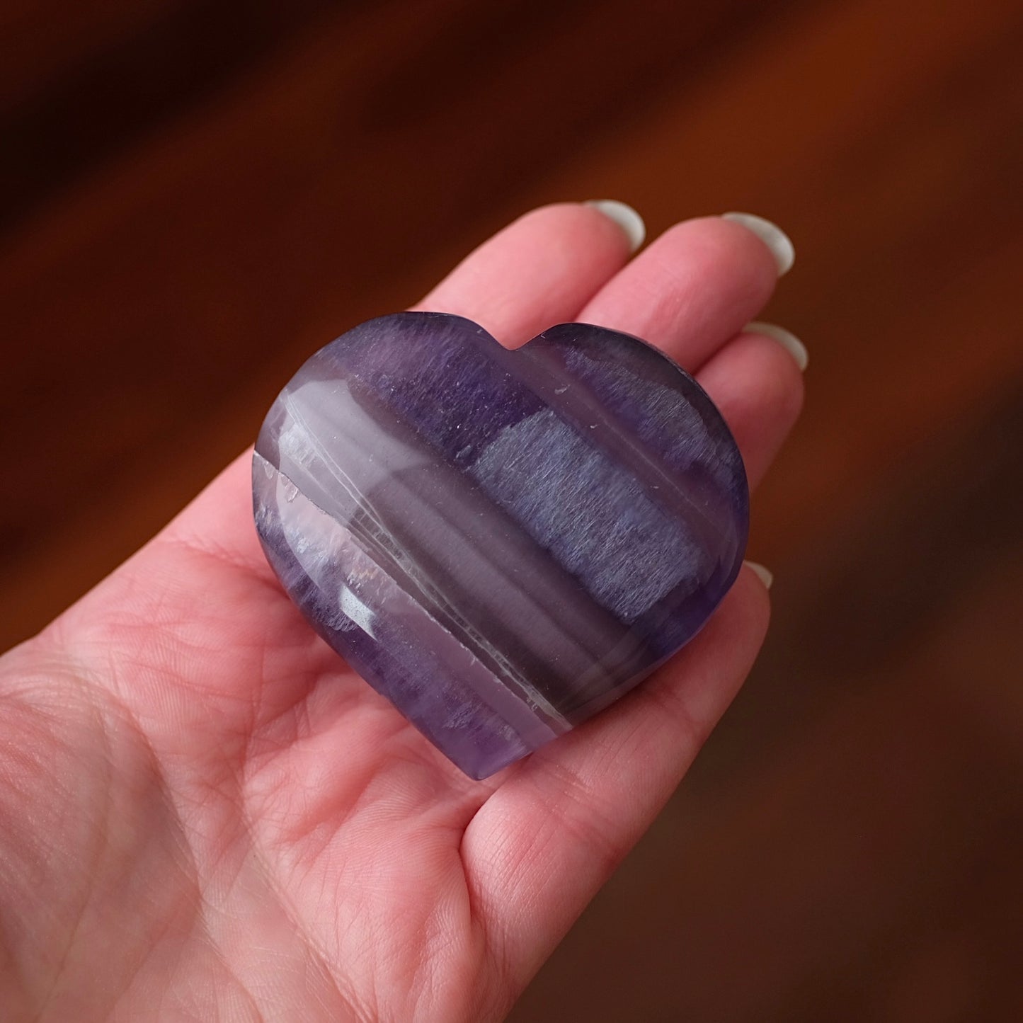 Yttrium Fluorite Heart | Tanzanite Crystal Heart